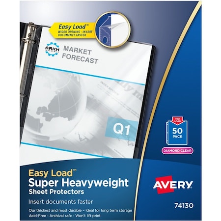 Avery Protector, Sheet, Sprhvy, 50Pk AVE74130